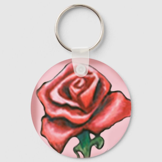 Llavero Rosa roja única (Anverso)