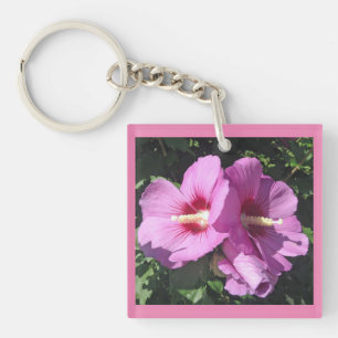 Llavero Rosa rosa delgada de la foto de Sharon