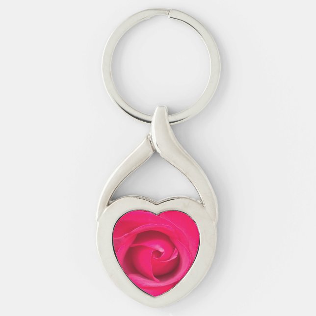 Llavero Rosa Rosa Roja Romántica (Anverso)