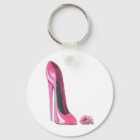 Rosa rosa y zapato de Stiletto rosa