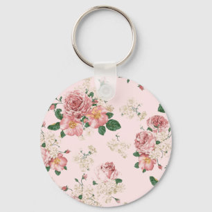 Llavero Rosa sobre la flor vinícola rosa