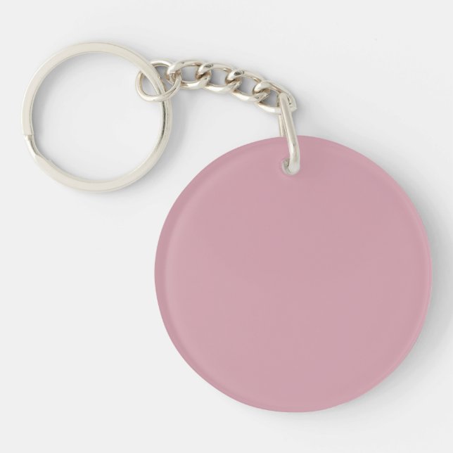Llavero Rosa sólido, Rubor cuarzo, Keychain acrílico (Frente)