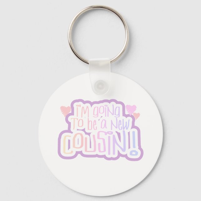 Llavero Rosa, voy a ser primo (Anverso)