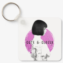 Rosa y negro Chica de clase y clase