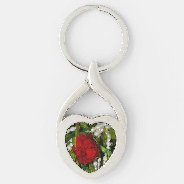 Llavero Rosa y Perlas (Anverso)