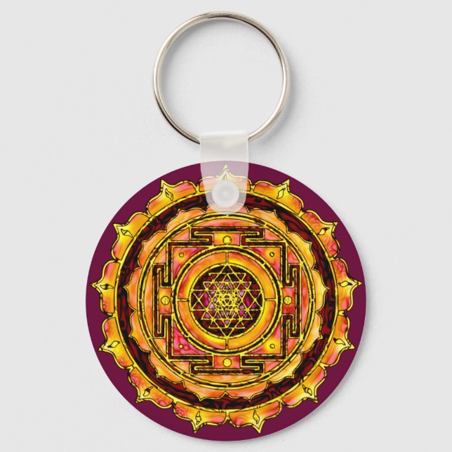 Llavero Rosa Yantra Keychain (Anverso)