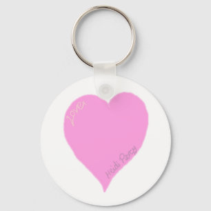 Llavero rosado bonito del corazón del amor