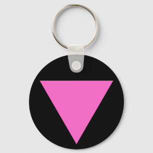 Llavero rosado del triángulo