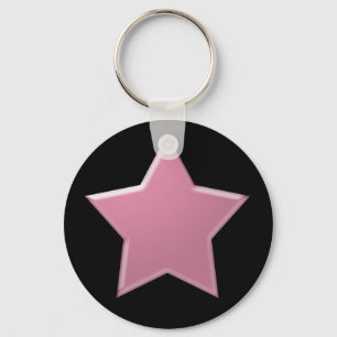 Llavero rosado hinchado de la estrella