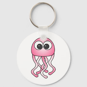 Llavero rosado lindo de las medusas de Kawaii