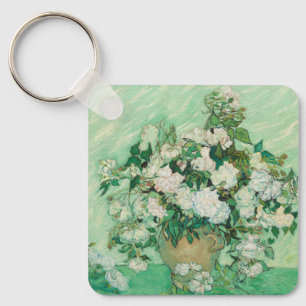 Llavero Rosas Blancas de Van Gogh - Arte Floral Vintage Me