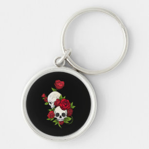 Llavero Rosas de cráneo Día de Muertos