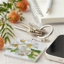 Rosas de favorita de boda elegantes Keychain de Bl