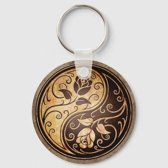 Llavero Rosas de Rugged Yin Yang (Anverso)