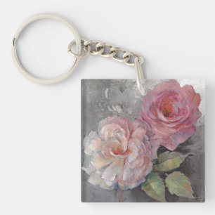 Llavero Rosas en gris