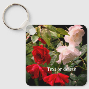 Llavero Rosas encorvados flor personalizada