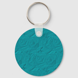 Llavero Rosas Grabado en relieve Keychain Verde azulado