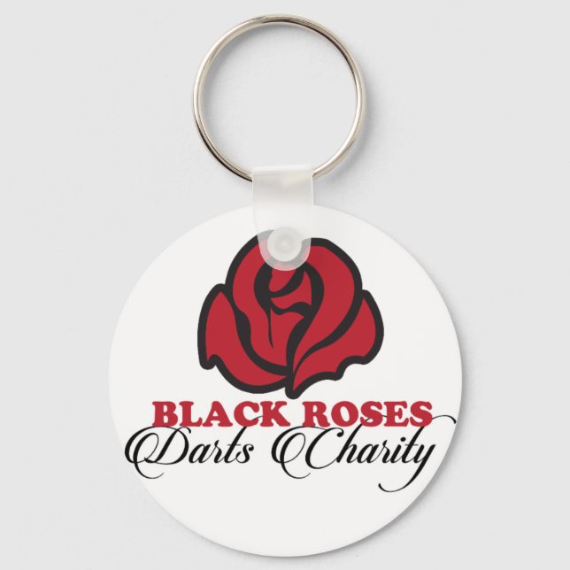 Llavero Rosas negros Darts Charity Keyring (Anverso)