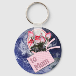 Llavero Rosas por Mamá en el Día de la Madre