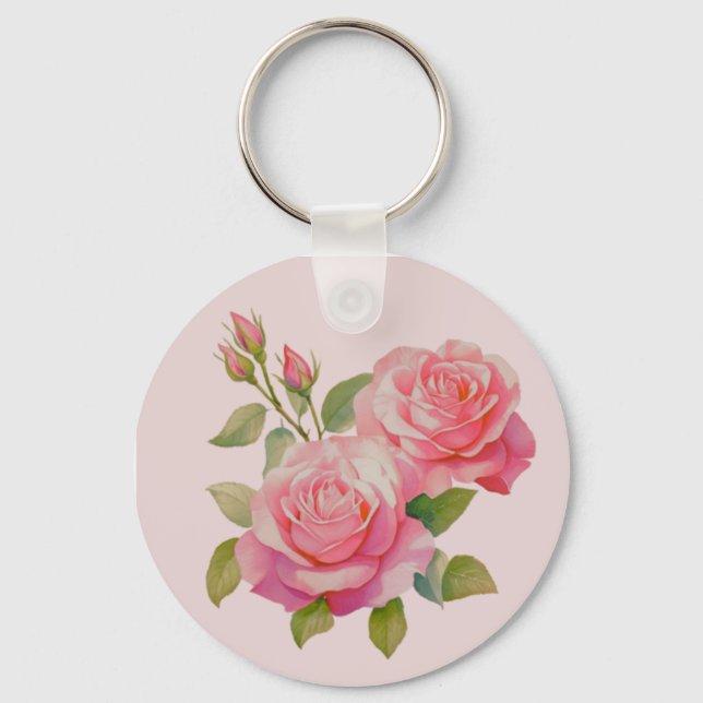 Llavero Rosas Rosadas (Anverso)