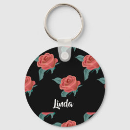 Llavero Rosas rosas rosas negras