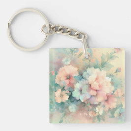 Llavero Rosas Vintage Pastel