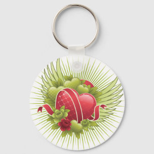 Llavero Rosas y alas del corazón