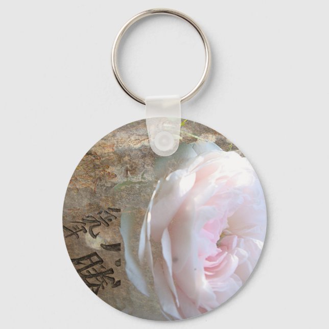Llavero Rose auf Holz (Anverso)