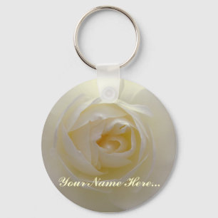 Llavero Rose Key Chains Custom White Flower Gifts