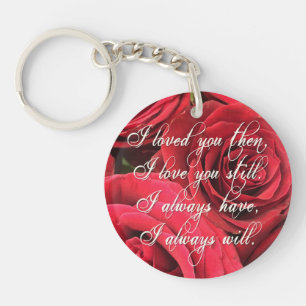 Llavero Roses Roses Rojos Románticos, entonces te amé