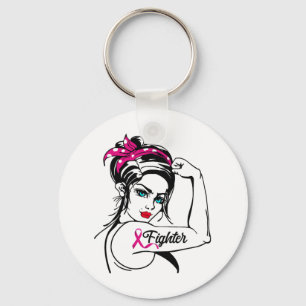 Llavero Rosie The Riveter Breast Cancer Awareness