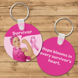 Llavero Rosie the Riveter Breast Cancer Awareness