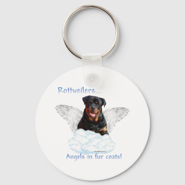 Llavero Rottweiler Angel Keychain (Anverso)