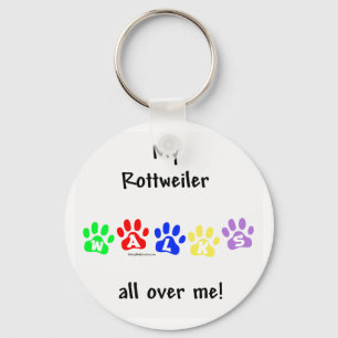 Llavero Rottweiler camina por encima de mí - Keychain