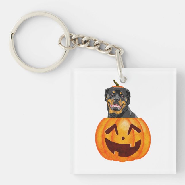Llavero Rottweiler Halloween (Frente)