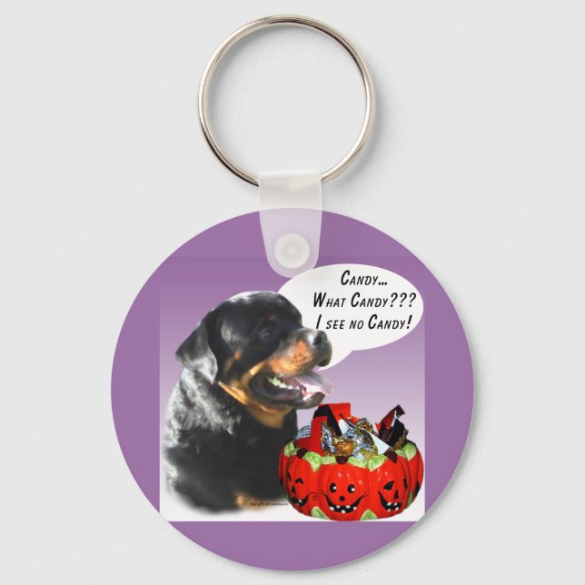 Llavero Rottweiler Halloween Candy (Anverso)