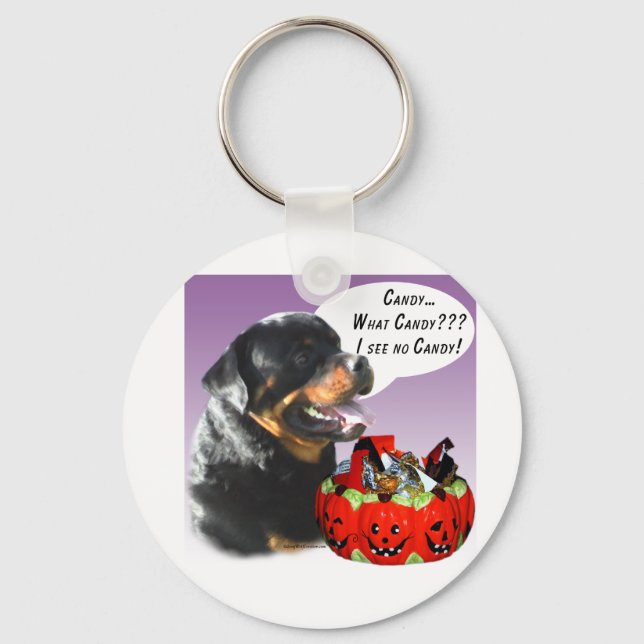 Llavero Rottweiler Halloween Candy (Anverso)
