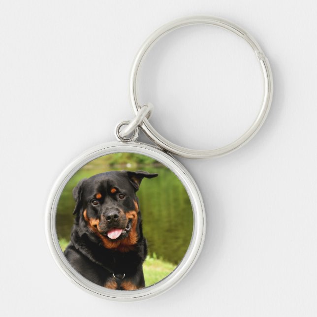 Llavero Rottweiler, Happy Keychain (Frente)