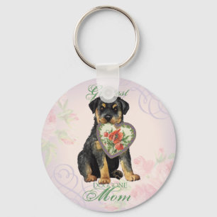 Llavero Rottweiler Heart Mom