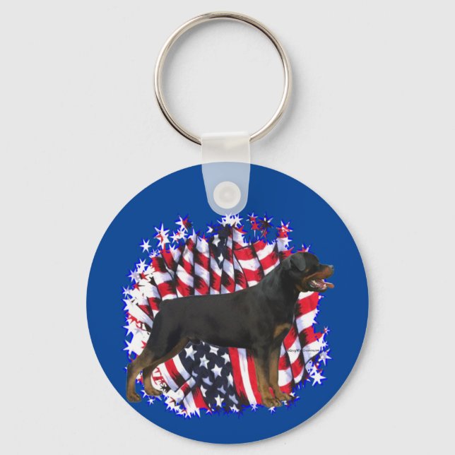 Llavero Rottweiler Patriot (Anverso)