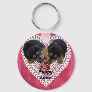 Llavero Rottweiler Puppy Love Valentines
