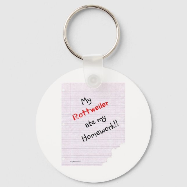 Llavero Rottweiler se comió mi hogar (Anverso)