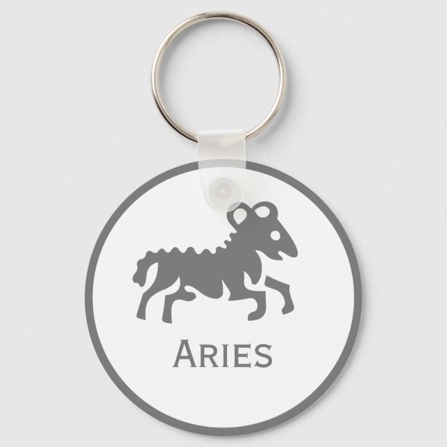 Llavero Rótulo Aries del diseño Zodiac (Anverso)