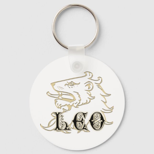 Llavero Rótulo Astrología Leo Lion (Anverso)