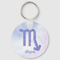 Rótulo Astrológico Cute Scorpio Púrpura Personaliz