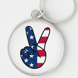 Llavero RÓTULO Bandera V de Estados Unidos