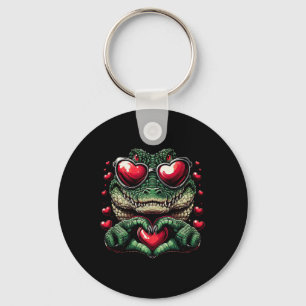 Llavero Rótulo cardíaco mano cocodrilo masculino cocodrilo