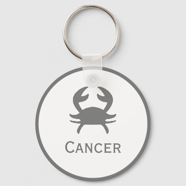 Llavero Rótulo de cáncer del diseño zodiaco (Anverso)