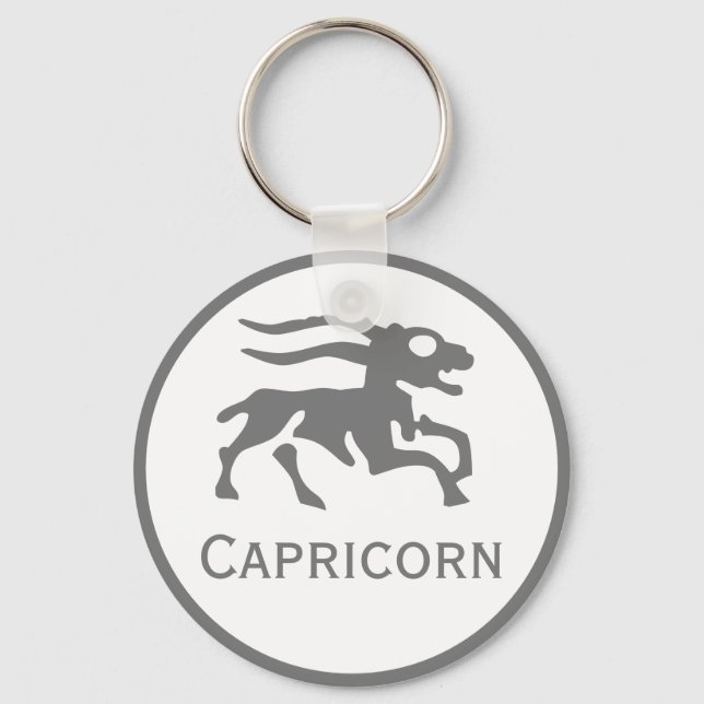 Llavero Rótulo de Capricornio del diseño Zodiaco (Anverso)