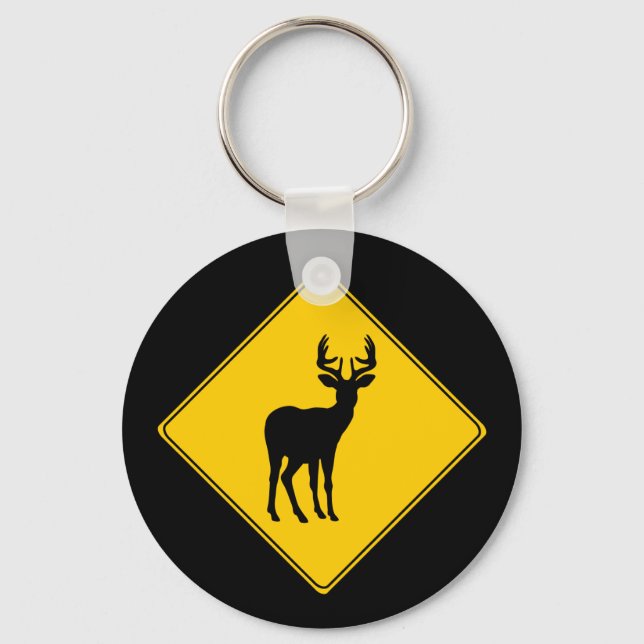 Llavero Rótulo de carreteras - Keychain de venados (Anverso)